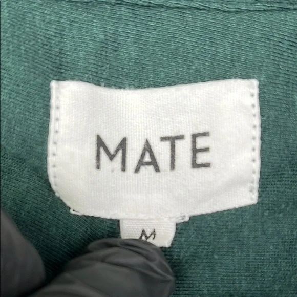NEW MATE The Label M Green Tencel Jersey Perfect Oversized Sleep Button Down